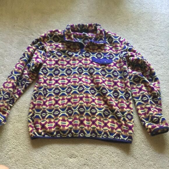 Patagonia Synchilla Snap-T Fleece Pullover Aberdeen Blue Butterfly - Picture 4 of 7